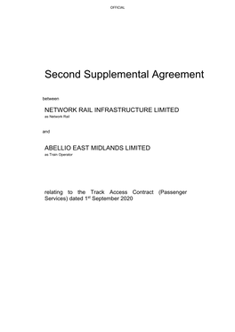 Abellio East Midlands Limited 2Nd-Supplemental Agreement