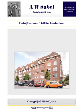 Rietwijkerstraat 11-III Te Amsterdam