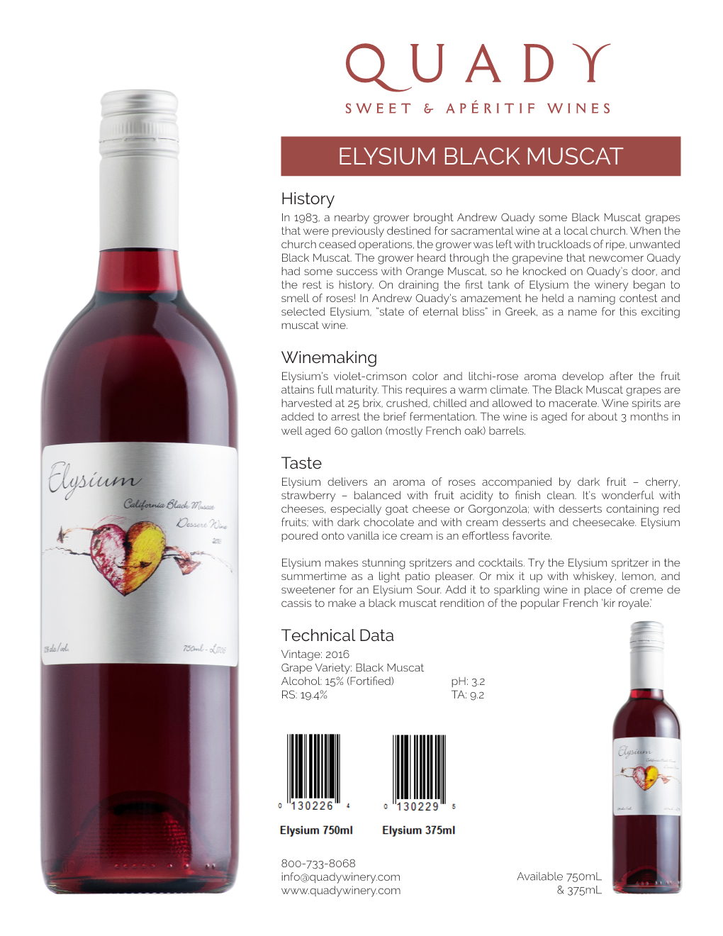 Elysium Black Muscat 2016