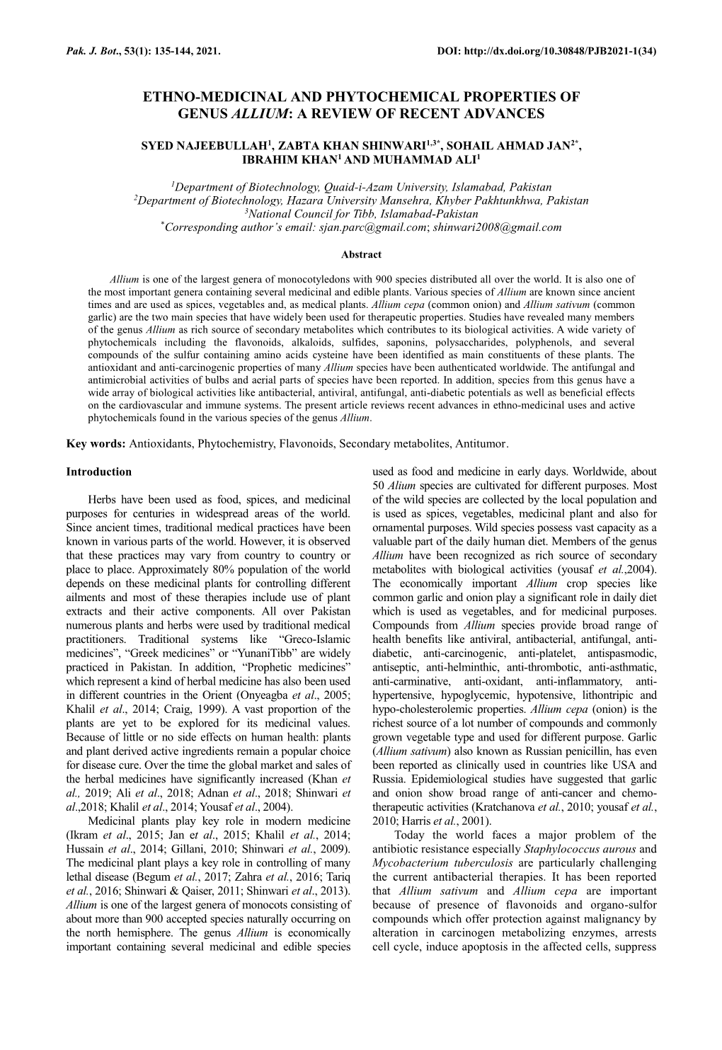 Ethno Medicinal and Phytochemical Properties