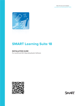 SMART Learning Suite 18 Installation Guide for Macos Operating System