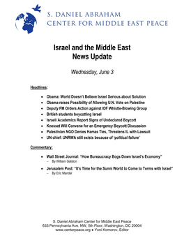 Israel Update – Monday, July 3