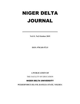 Niger Delta Journal ______