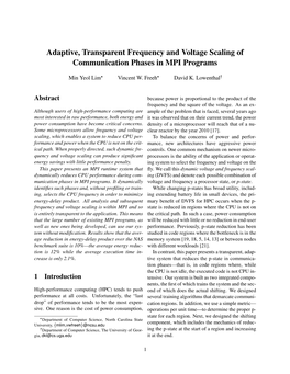 Adaptive, Transparent Frequency and Voltage Scaling of Communication