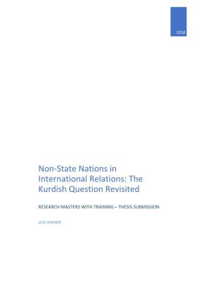 Non-State Nations in International Relations: the Kurdish Question Revisited