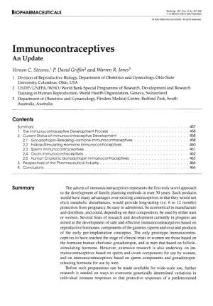 Immunocontraceptives an Update