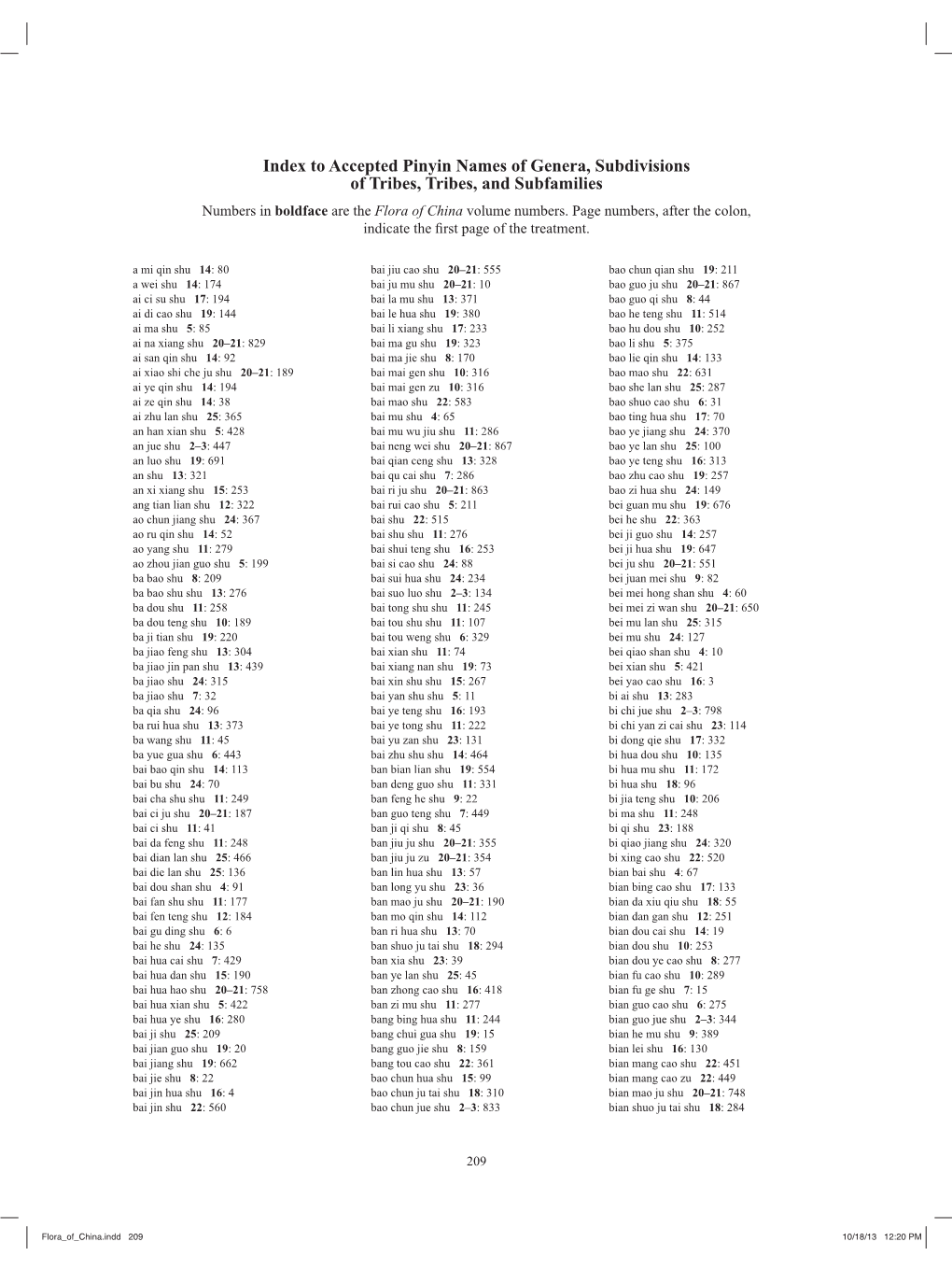 To Accepted Pinyin Names of Genera, Subdivisions of Tribes, Tribes, and ...