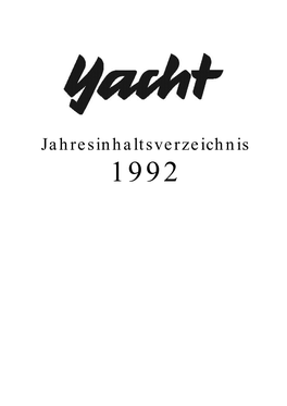 Jahresinhaltsverzeichnis 1992