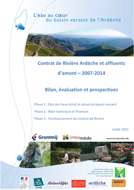 Contrat De Rivière Ardèche Et Affluents D'amont