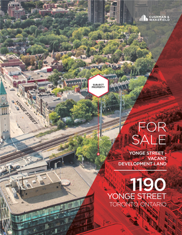 For Sale Yonge Street - Vacant Development Land 1190 Yonge Street Toronto, Ontario