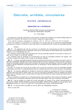 JOURNAL OFFICIEL DE LA RÉPUBLIQUE FRANÇAISE Texte 14 Sur 133