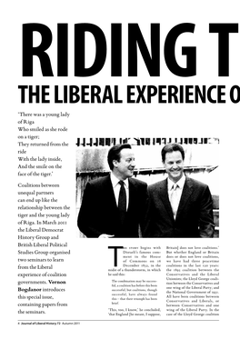Riding the Tiger the Liberal Experience of Coalition