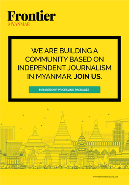 We Are Building a Community Based on Independent Journalism in Myanmar