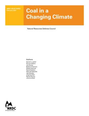 Coal in a Changing Climate (Pdf)