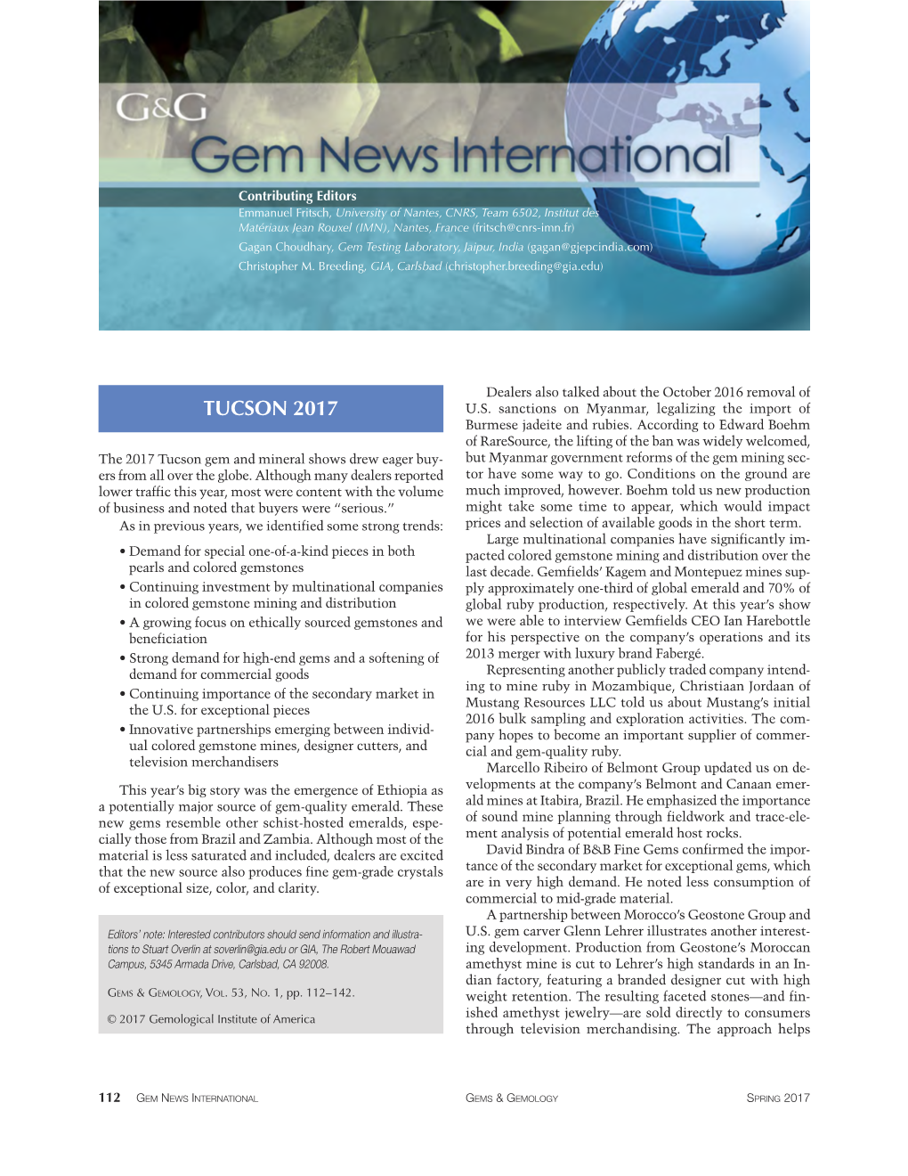 Gem News International Gems & Gemology Spring 2017 A