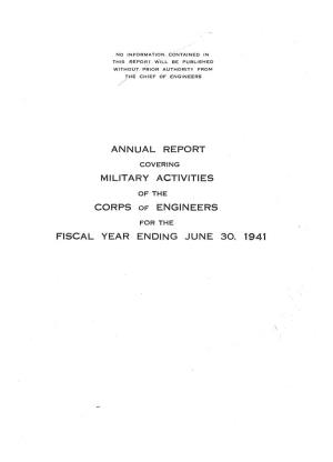 Annual Report Military Activities Corps Of