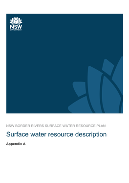 Surface Water Resource Description