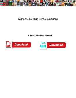 Mahopac Ny High School Guidance