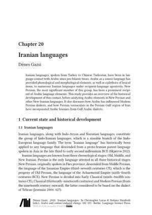 Iranian Languages Dénes Gazsi