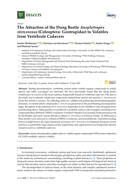 The Attraction of the Dung Beetle Anoplotrupes Stercorosus (Coleoptera: Geotrupidae) to Volatiles from Vertebrate Cadavers