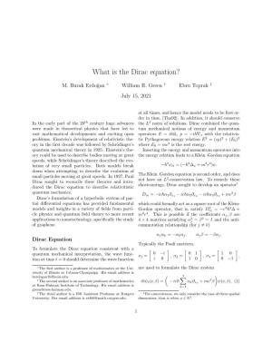What Is the Dirac Equation?