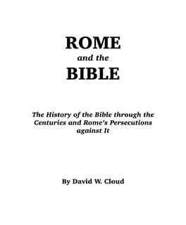 ROME and the BIBLE