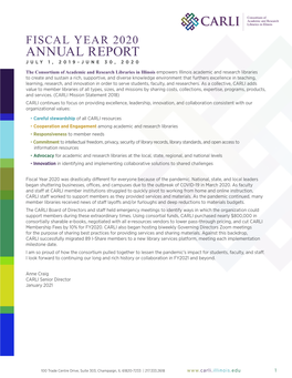 Annual Report July 1, 2019-June 30, 2020