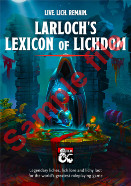 LIVE. LICH. REMAIN. LARLOCH’S LEXICON of LICHDOM