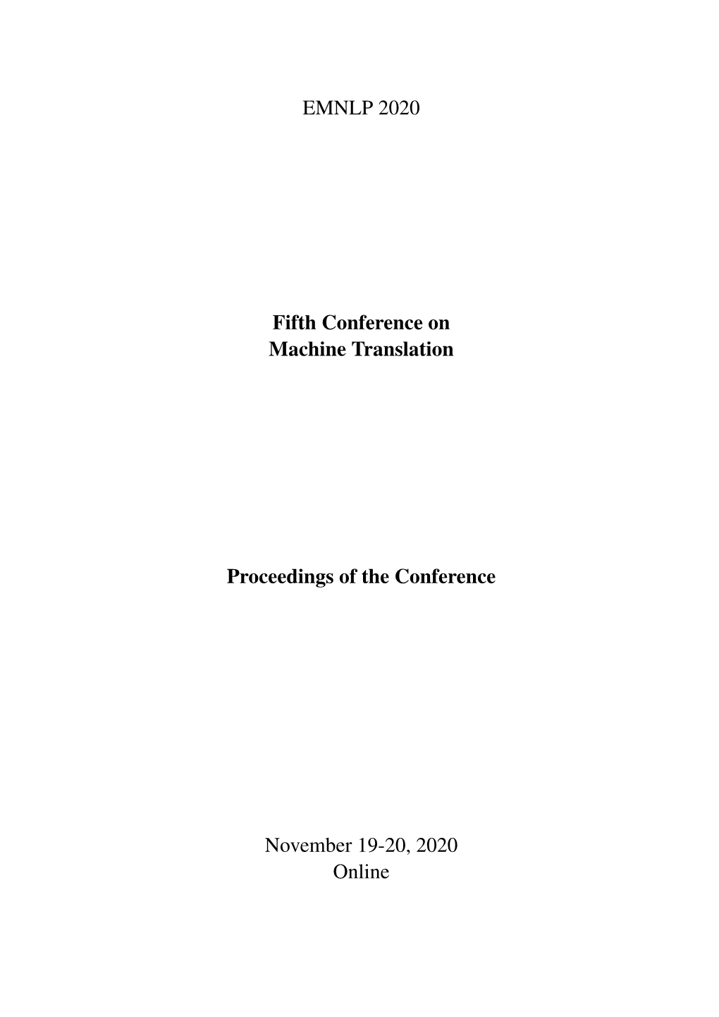 Proceedings of the 5Th Conference on Machine