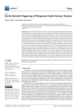 On the Rainfall Triggering of Phlegraean Fields Volcanic Tremors