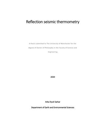 Reflection Seismic Thermometry