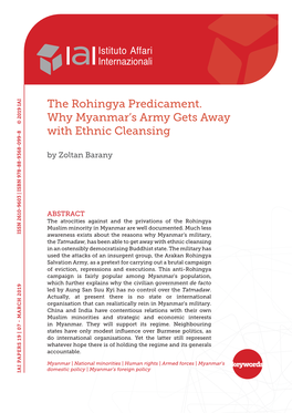 The Rohingya Predicament – Why Myanmar's Army Gets Away With