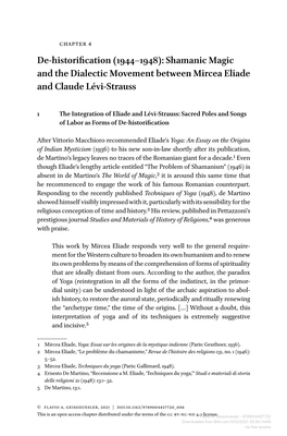 Shamanic Magic and the Dialectic Movement Between Mircea Eliade and Claude Lévi-Strauss