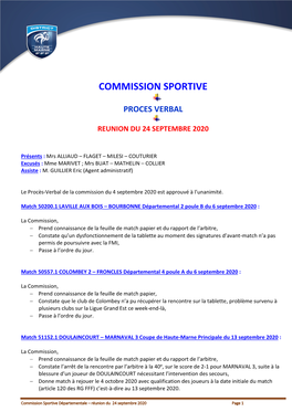 Commission Sportive