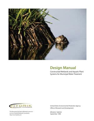 Constructed Wetlands Design Manual