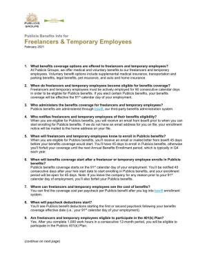 Freelancers & Temporary Employees