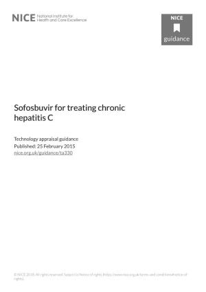 Sofosbuvir for Treating Chronic Hepatitis Hepatitis C