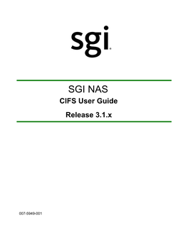 SGI NAS CIFS User Guide