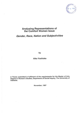 Analysing Representations of the Comfort Women Issue : Gender, Race