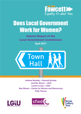 Does Local Government Work for Women? Interim Report of the Local Government Commission April 2017