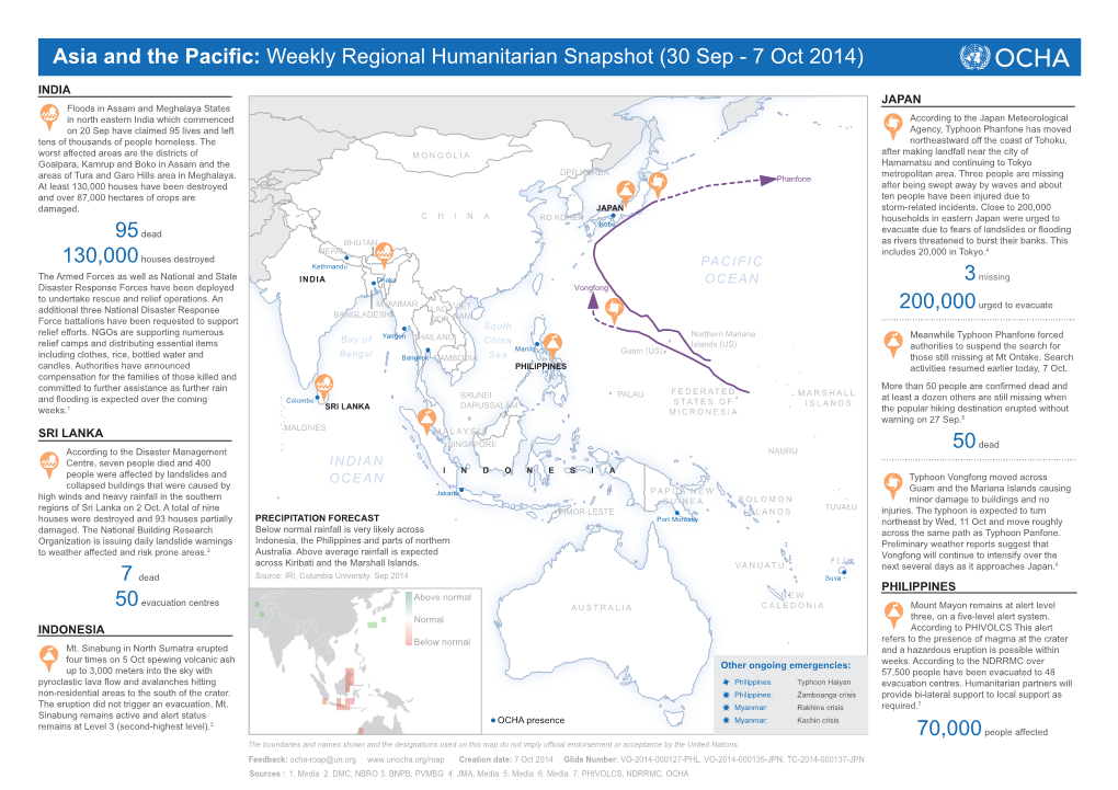 Weekly Regional Humanitarian Snapshot (30 Sep - 7 Oct 2014)