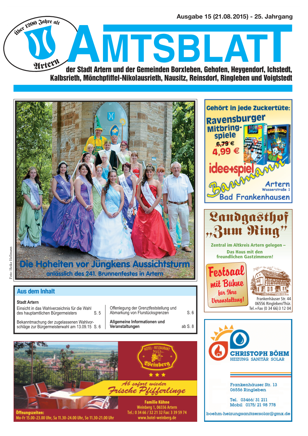 1 Amtsblatt Ausgabe 15 (21.08.2015)