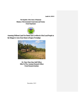 Assessing Different Land Use Pattern and Livelihood of the Local People in the Mangrove Area (Case Study in Pyapon Township)