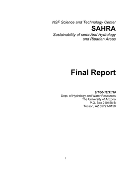 SAHRA Final Report.Pdf