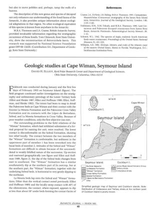 Geologic Studies at Cape Wiman, Seymour Island DAVID H
