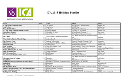 2015 ICA Holiday Playlist