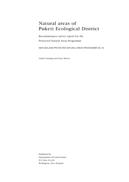 Natural Areas of Puketi Ecological District