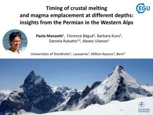 Insights from the Permian in the Western Alps