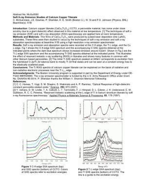 Figure 2 Ti L-Edge SXA Spectrum (Top) and Ti SXE Spectra (Bottom)
