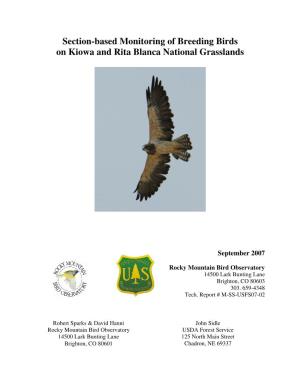 Section-Based Monitoring of Breeding Birds on Kiowa and Rita Blanca National Grasslands